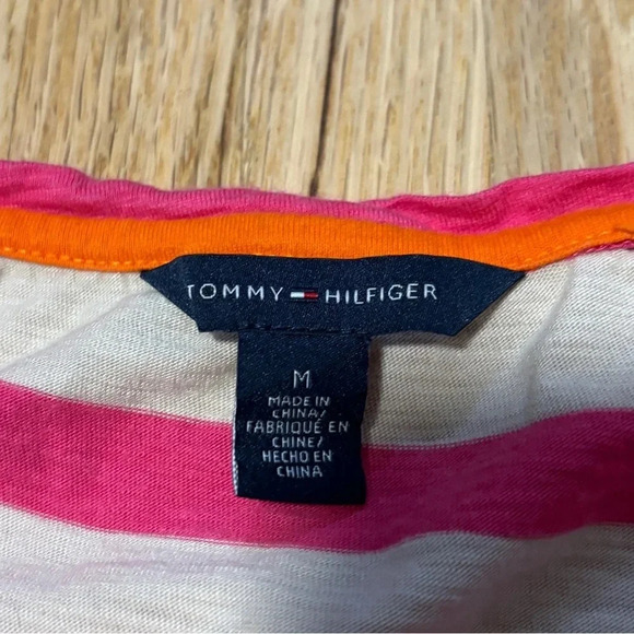 Tommy Hilfiger | Striped Maxi Dress Cinch Waist, Pockets & Gold Button Detail - Picture 6 of 12